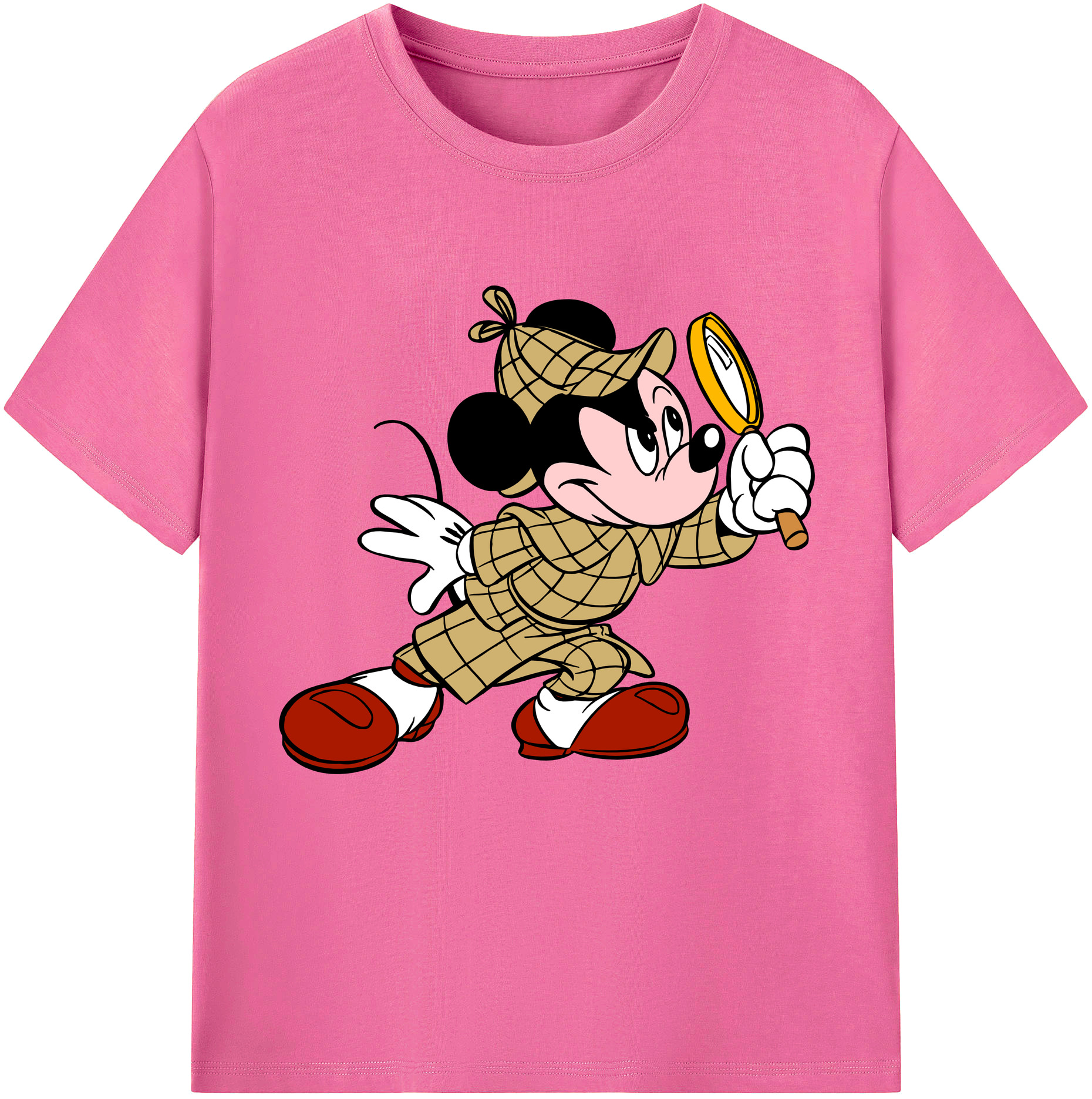 （画像用） ミッキーマウス Mickey Mouse レディースカジュアルプリントTシャツ（綿100％）
